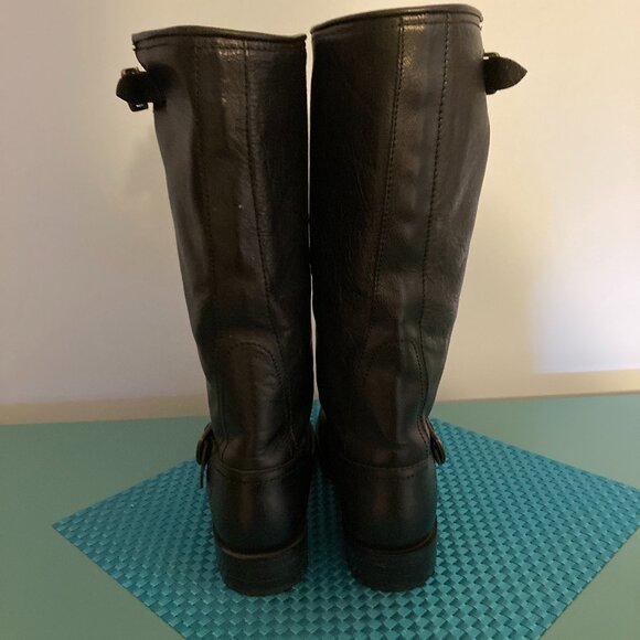 Frye Leather Buckle Boots Women Size 8 - Picture 4 of 15